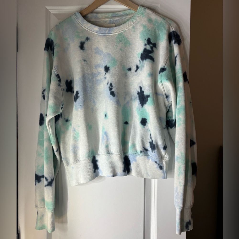 Reflex Tie Dye Blue and White Crewneck Sweatshirt Size Large Gently Worn